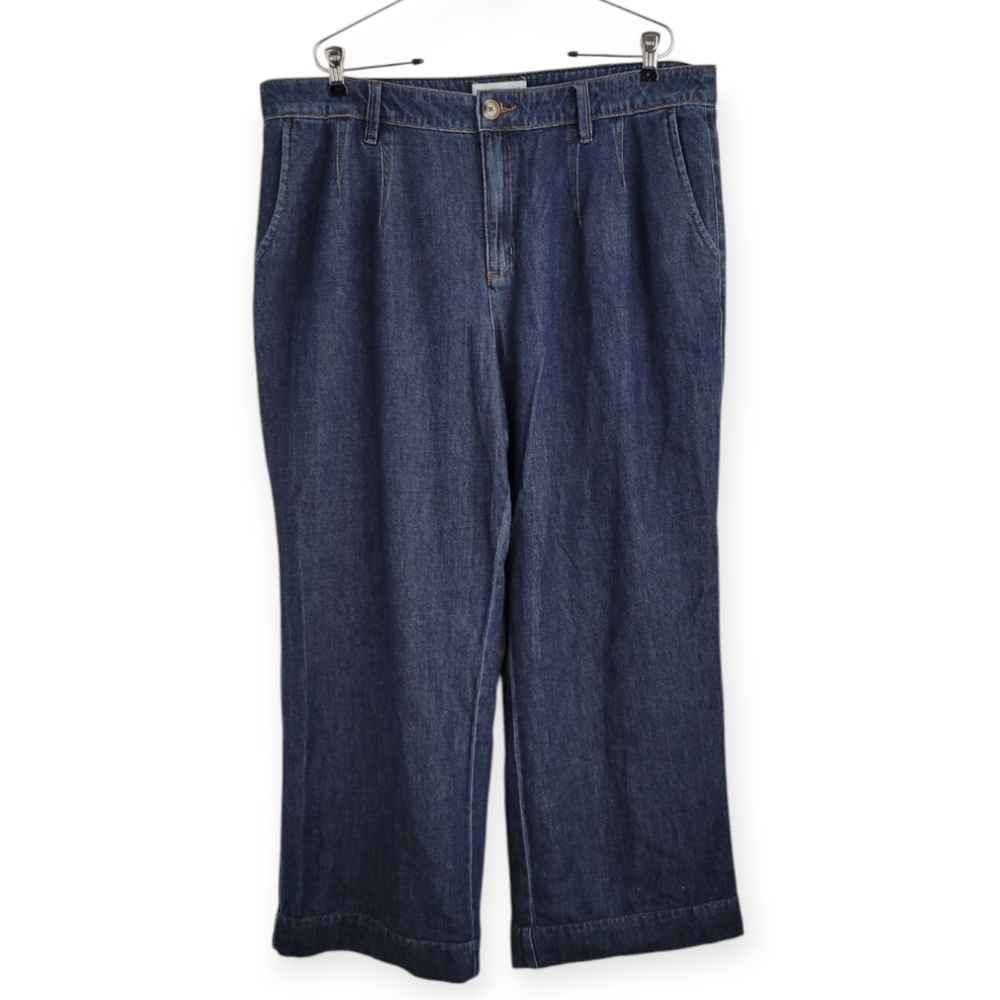 Mid-Rise Wide Leg Lane Bryant Trouser Jeans Size 16